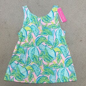 Lilly Pulitzer Kristen top urchin pink vitamin sea size small cross back design